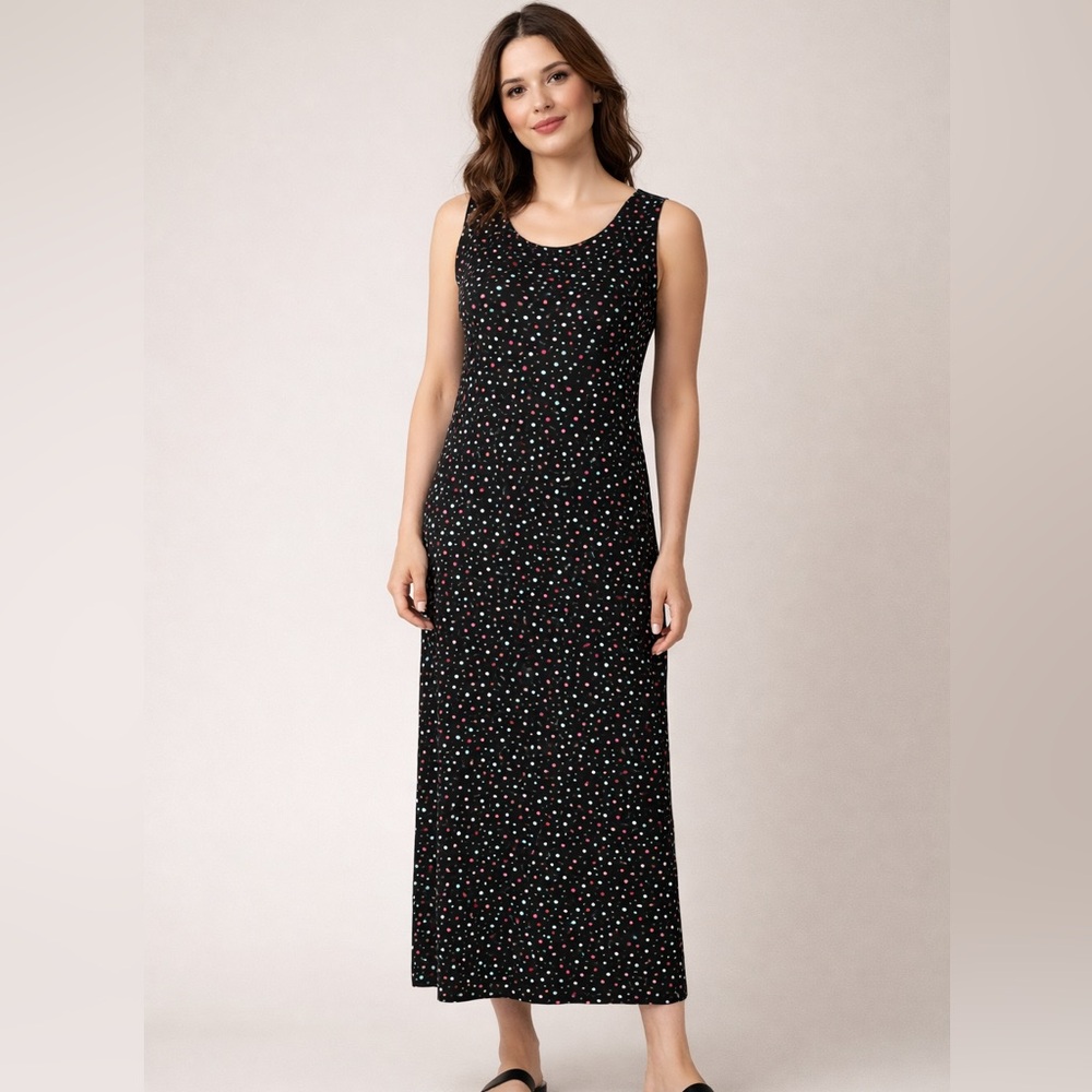 VTG Norm Thompson Polka Dot‎ Maxi Dress